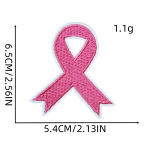 Pink ribbon cloth stickers 9#