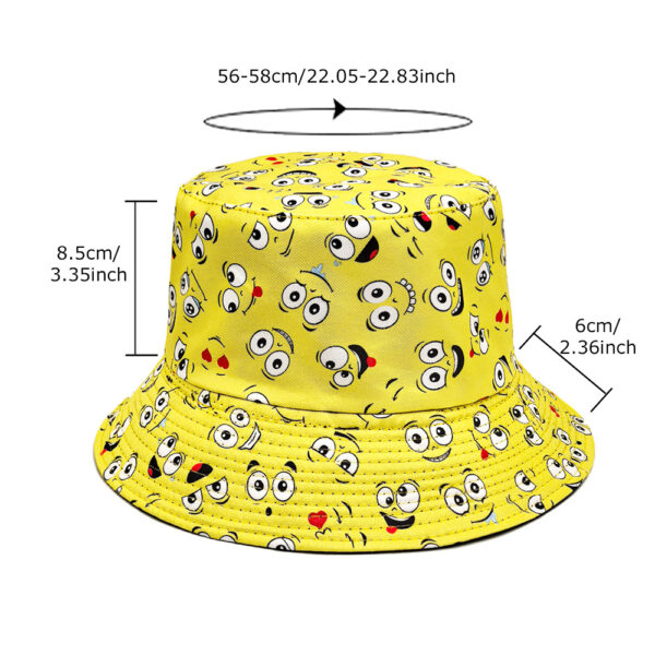 oly-38761bf5944a5b841c93e05c4bedfe6e Wholesale Double Sided Cartoon Face Bucket Hat Casual Sun Hat Gift for Men Women