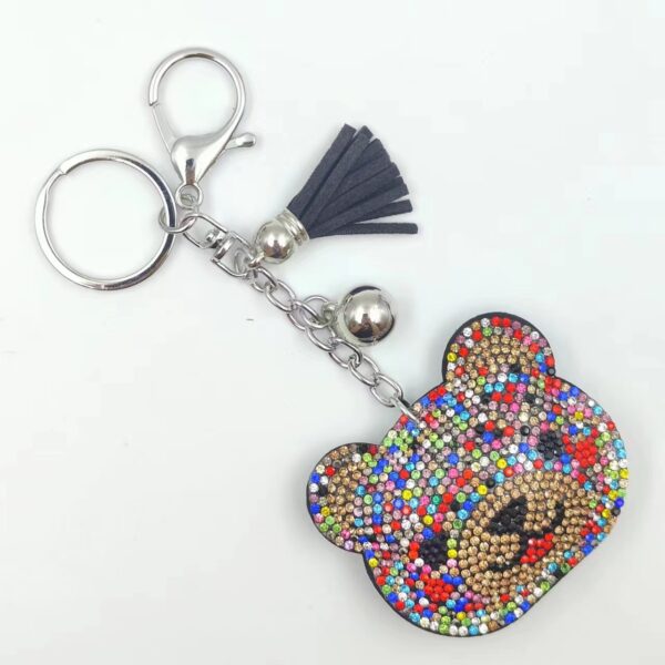 Wholesale Cute Bear Crystal Keychain Wedding Gift Bag Charm Decorative Accessory