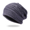 oly-389e485bd3f94d37726e91faca6659b0 Wholesale Striped Acrylic Knit Beanie Cap Unisex Warm Dome Hat for Everyday Wear