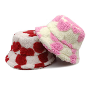 oly-38a75716557ad0e7e4ff129f3e350f28 Wholesale Fleece Fisherman Hat with Heart Jacquard for Women Winter Warm