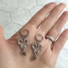 oly-38a9e90ccd5a88ea4da4e12336bd58fb Wholesale Gothic Y2K Flame Spike 304 Stainless Steel Earrings Punk Rock Fashion Jewelry