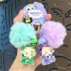 Wholesale Creative Acrylic Oil-Filled Flashing Keychain Bag Pendant Stall Vending Machine Small Goods Gift