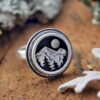 Wholesale Vintage Geometric Tree Motif Alloy Ring Jewelry Accessory for Gift Giving