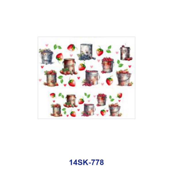 oly-38b9694dd7edbb8647d68fdaf5ae2730 Wholesale 2/4/8pcs Watercolor Floral Fruit Print Mini Cup Keychain Sticker