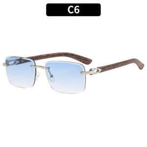 C6-Silver Frame Double Blue Film