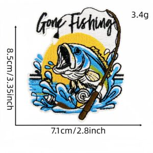 Fishing theme cloth stickers 13 #
