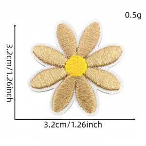 Light brown medium-sized floral applique #14