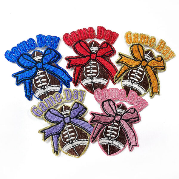 oly-38d328e0cf3c6063b963082c2407872e Wholesale Stylish Gameday Football Embroidered Patch Iron-On DIY Accessory for Clothing