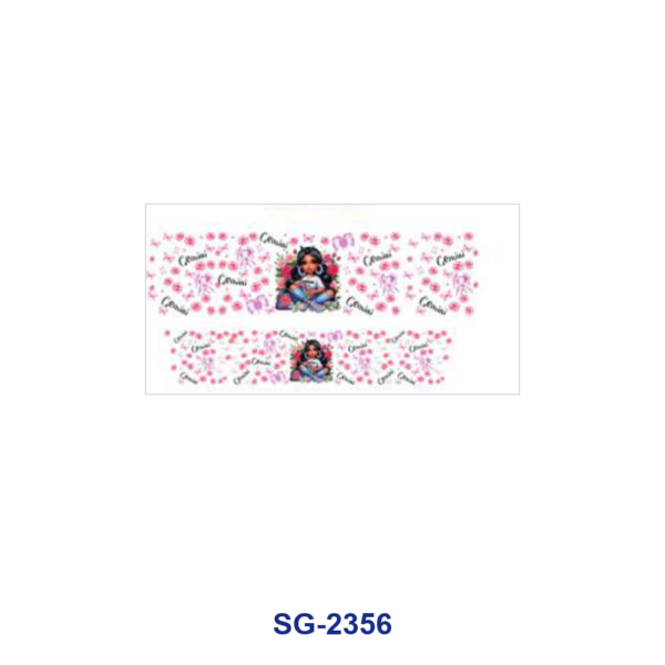 Wholesale 8pcs Mixed Zodiac Cartoon Girl Floral Decor Print 3oz Cup Stickers Wrap OLY Exclusive