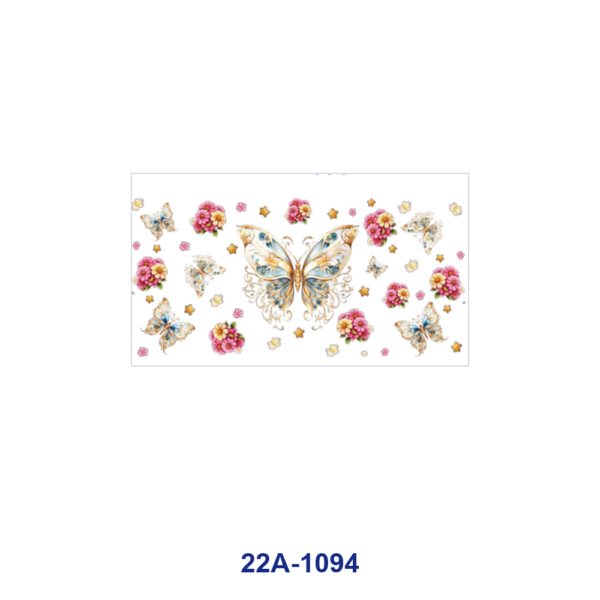 oly-38e28661646b39c15378831504614d08 Wholesale 5pcs Fresh Dreamy Watercolor Butterfly Wild Flower Sunflower Bow Mixed Decor Prints 16oz Cup UV DTF Wraps