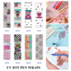 oly-39037d94fbf80ed0b4b92867f7053c50 Wholesale 2/8/16pcs UV DTF Stickers Pastel Gradient Letter Floral Wreath Badge Teen Trend Stationery Graphics Pen and Bookmark Stickers