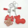 oly-391e0e87df636a45f83d6001a56b1bad Wholesale Alloy Rhinestone Christmas Keychain, Trendy Tassel Bag Charm for Everyday Gift