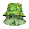 Wholesale Chic Patrick's Day Double Sided Bucket Hat Unisex Sun Protection Fashion Accessory