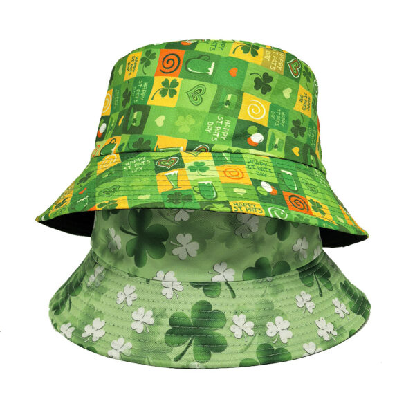 Wholesale Chic Patrick's Day Double Sided Bucket Hat Unisex Sun Protection Fashion Accessory