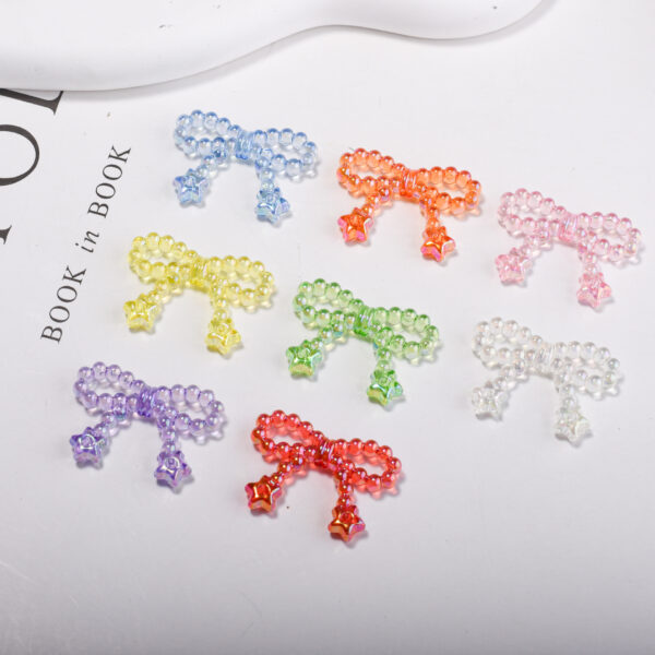 oly-3933cbf1742e8257f7a41ea44788970c Wholesale Colorful Bow Design Acrylic Loose Beads UV Coated for DIY Phone Chain Bag Charm Boutique Resale