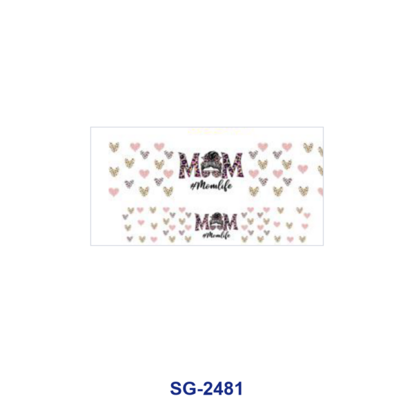 oly-395011f344bfbf37bd53d9474f5e7ab8 Wholesale 8pcs Mixed Mom Floral Mermaid Print 3oz Cup Stickers Wrap