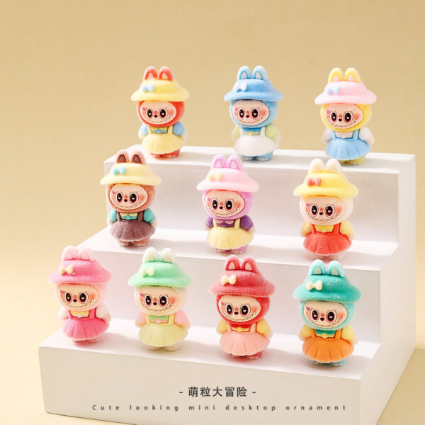 Wholesale Trendy Resin Bunny Figurine Set 10 Styles DIY Craft Accessory Desktop Decoration Gift