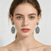 oly-397502302f4912a3f7af42d729ef647d Wholesale Vintage Turquoise Bohemian Statement Earrings Gift Party Wear Jewelry Accessory