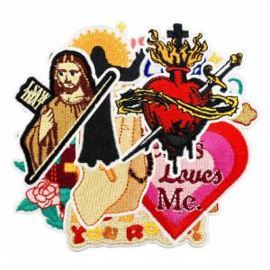 oly-39889587c98be1f769f1273e638ad026 Wholesale Cartoon Inspirational English Embroidered Patches Set of 9 Iron-On Decorative Accent for Clothing & Bags