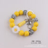 oly-3989338cc615b7ab2eacc84a4e73c54a Wholesale Ins Silicone Bead Bracelet Keychain Colorful Handmade Fashion Accessory Boutique Resale