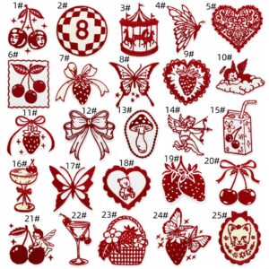Valentine's day cloth patch set of 25 pieces