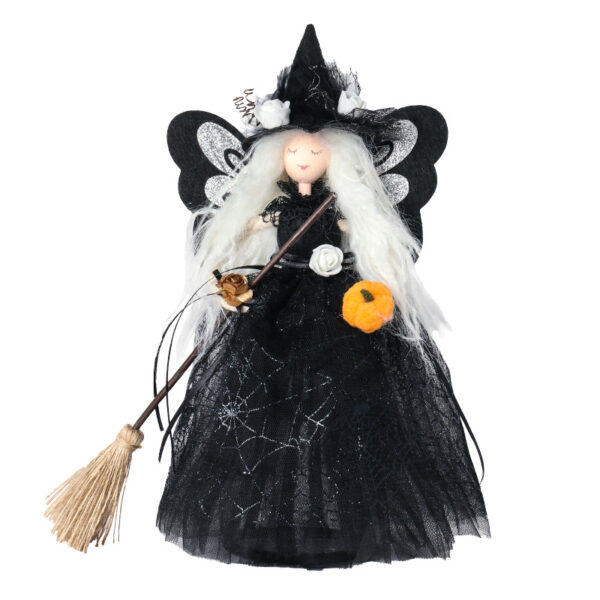 Wholesale Halloween Witch Butterfly Doll with Silk Cloth Decorative Ornament for Home Party Gift Resale