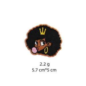 13# Black girl Hot Melt Adhesive cloth stickers