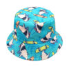 Wholesale Trendy Double Sided Shark Pattern Bucket Hat for Women Sun Protection