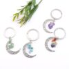 oly-39b27fe69dc900ab797335998d016213 Wholesale Rustic Moon Crushed Stone Keychain Metal Grape Cluster Bag Charm