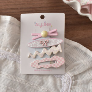 #1 Pink Oval Bow - 4pcs