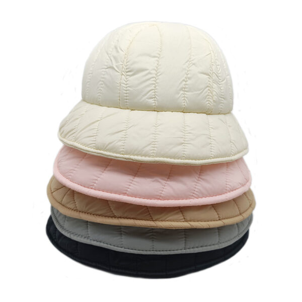 oly-39b89731f812d43e4e5d701ebfb27c11 Wholesale Down Cotton Winter Fisherman Hat Korean Style Solid White Warm Adjustable Fashion Resale