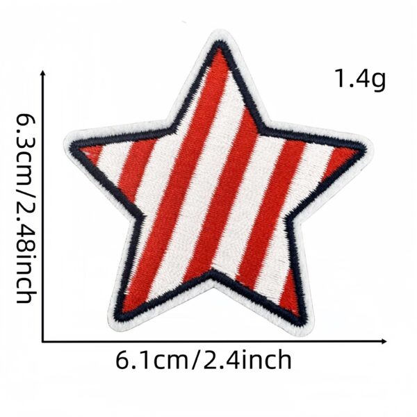 oly-39c114f305f340ce2ad3c9d77a99c594 Wholesale Stylish Embroidered Five-Point Star Flag Patch - DIY Accessory for Decor