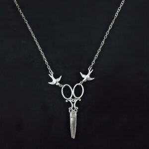 oly-39c51ecf0c3dbaa3912d378cbd4cef64 Wholesale Punk Vintage Silver Scissor Pendant Necklace Gothic Fashion Jewelry Gift