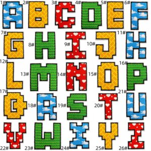 English alphabet cloth sticker set 26 pieces