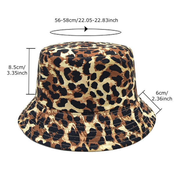 oly-39fa5b2c83ce638b685edb9f87a64ef9 Wholesale Chic Double Sided Leopard Print Fisherman Hat for Sun Protection and Casual Wear
