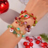 oly-39fb8ac0efead0db79b155545a3d876a Wholesale Christmas Cartoon Beaded Bracelet Alloy Electroplating Women's Jewelry Gift