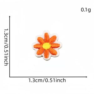 Orange small flower patch #45