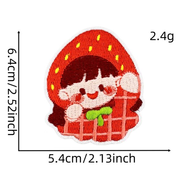 Wholesale Embroidered Strawberry Snail Cartoon Patch for Clothing Decoration Resale