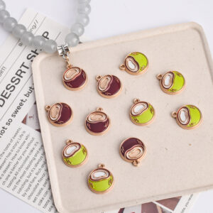 oly-3a14f1da9a097e75cb2a4bd6f3a25efc Wholesale Green Coconut Slice Pendant Simulated Food Toy Charm for DIY Jewelry Accessory