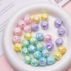 Wholesale DIY Acrylic Loose Beads 16mm AB Plated Pink for Car Key Accessory Bag Charm