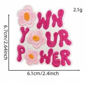 Pink english cloth sticker 15#