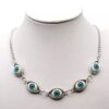 oly-3a8fb0b8d9927b3f9e78fd03f452fa15 Wholesale Zinc Alloy Snake Bone Chain Necklace with Blue Eye Pendant Halloween Punk Style Jewelry Accessory for Everyday Wear