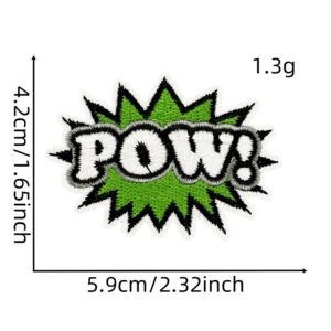 Cartoon english text cloth sticker 3#
