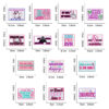 oly-3a9ad152c9f15e265e0a741d54254637 Wholesale Polyester Iron-On Patches with Pink English Letters Gold Plaid - Fashion Craft Supply for Coats