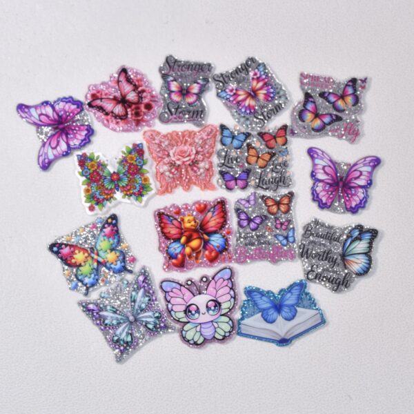 oly-3ac3ff9d4dca9ec58c47c659e859eb29 Wholesale Random Different Styles 20pcs 30pcs Butterfly Theme Acrylic Flat Backs