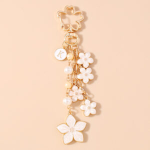 White pearl letters cherry blossom