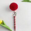 oly-3adcd6ffe6a1b9d6f14c1eeb0d005fd9 Wholesale Pom Pom Gold Metal SelfDefense Keychain Set Wedding Gift Keychain Accessory
