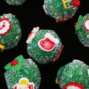 Green ball beads