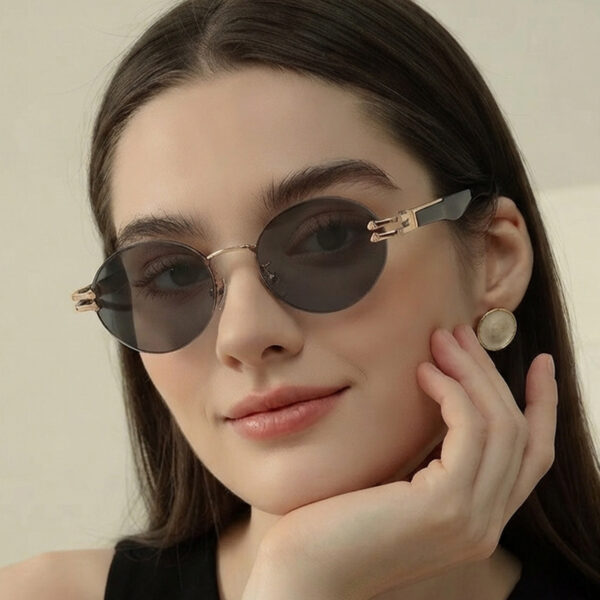 oly-3b18402567356cf3296b00d01b473b33 Wholesale Frameless Round Photochromic Sunglasses UV400 Gold Frame Gray Lens Fashion Accessory for Street Style Travel